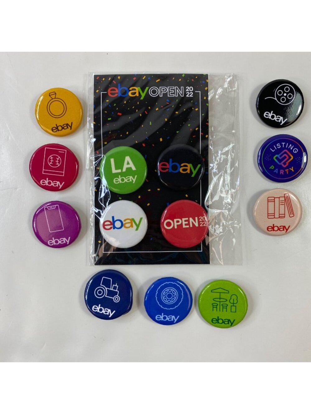 Ebay Open 2022 Set 12 Pin Badge Set Exclusive Collection Limited Edition